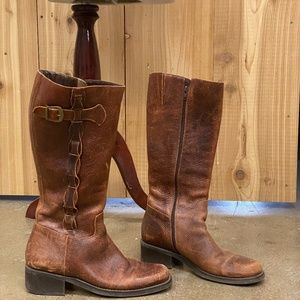 Brown Leather Boots Women's
